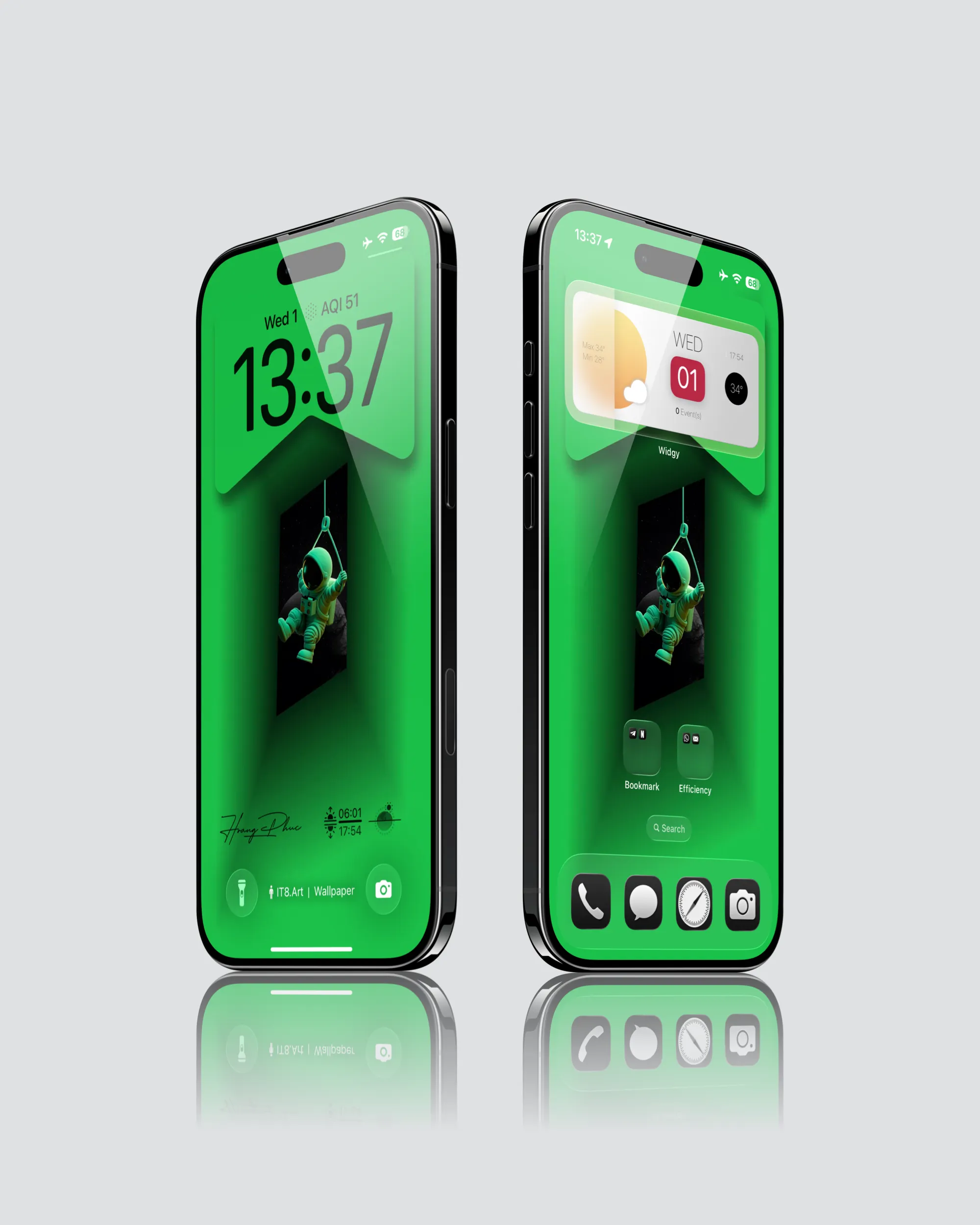 3D Astronaut Illusion iPhone Wallpaper Pack - Image 3