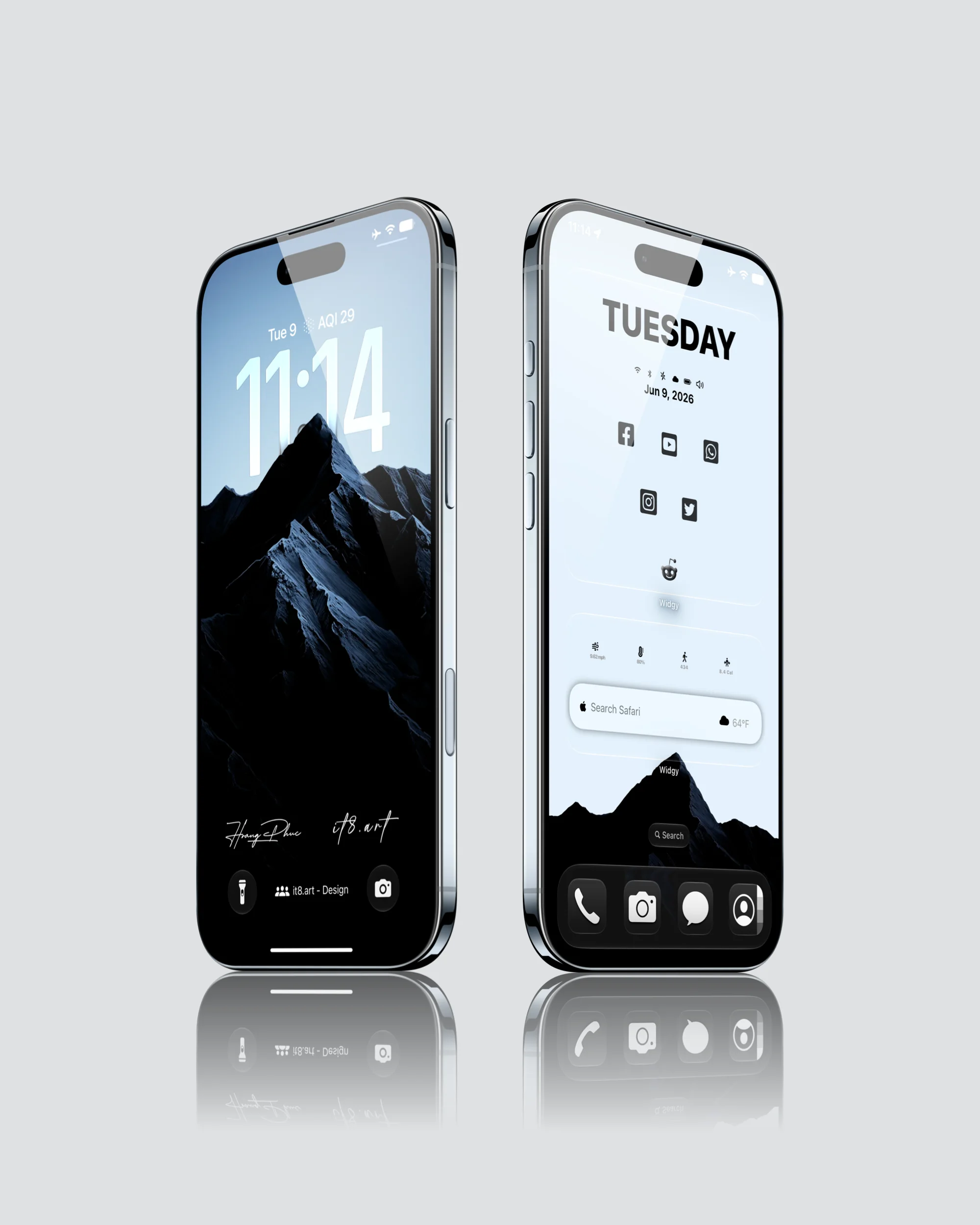 Clean Mountain iPhone Wallpaper and Widget Pack - Image 2