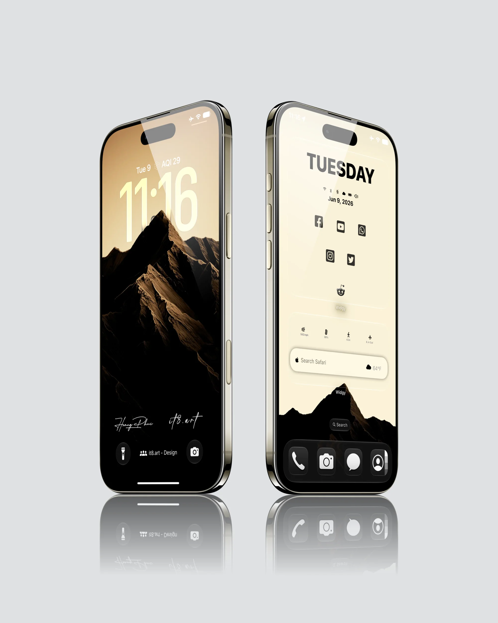 Clean Mountain iPhone Wallpaper and Widget Pack - Image 3