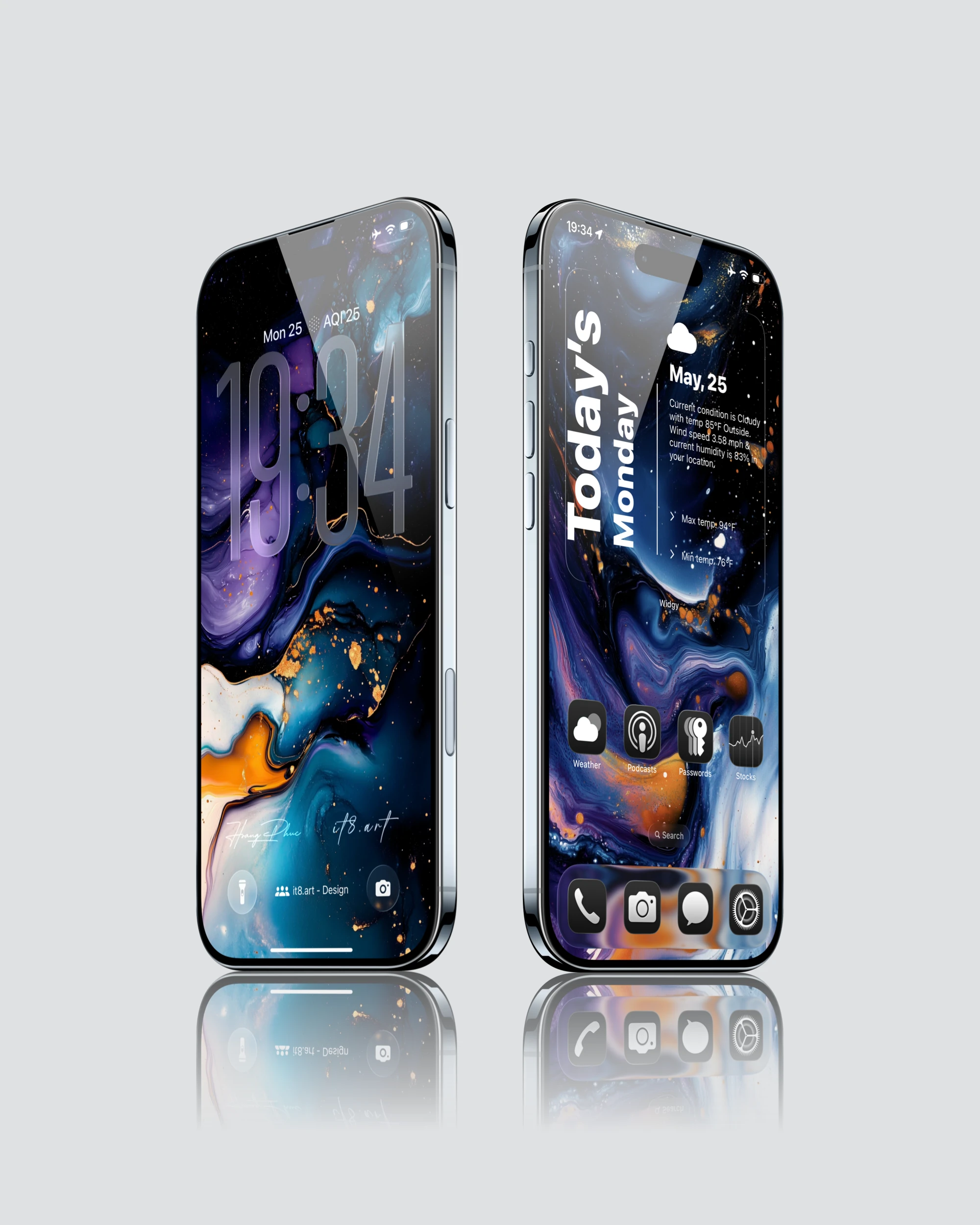 Liquid Marble iPhone Wallpaper 4K Pack