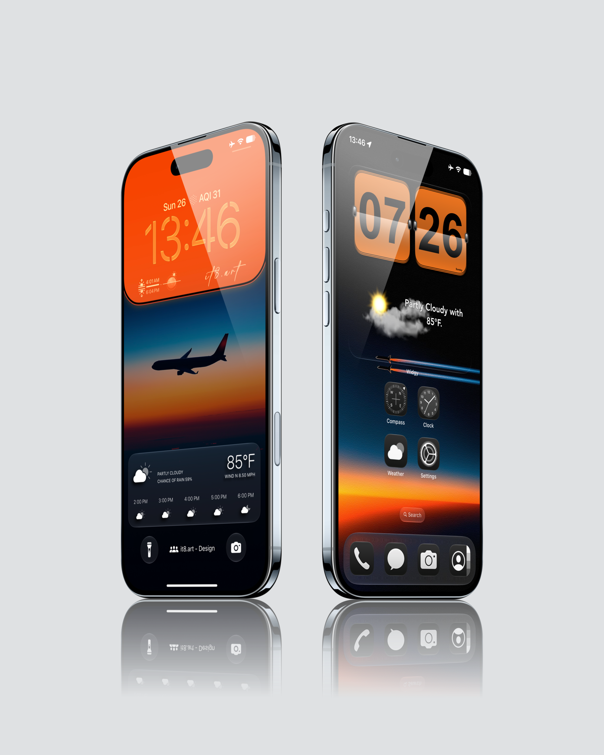 Sunset Airplane iPhone Air 4k Wallpaper