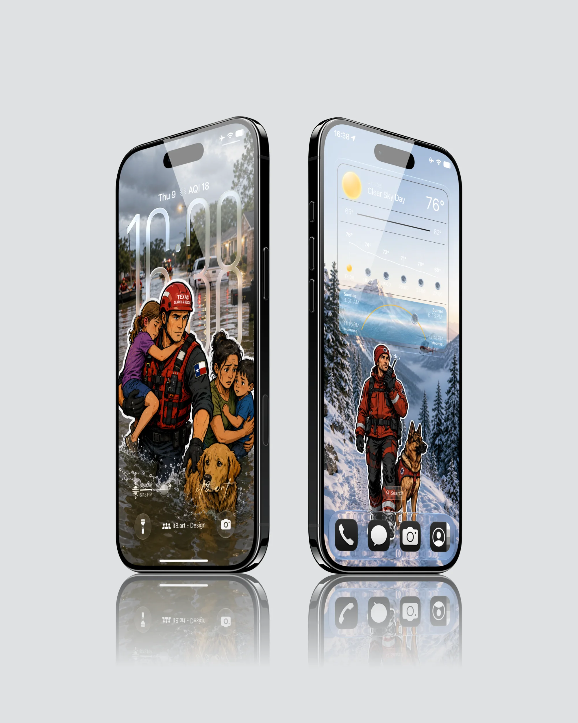 Cartoon Stickers vs Real World- Heroic 4K iPhone Wallpapers pack - Image 2