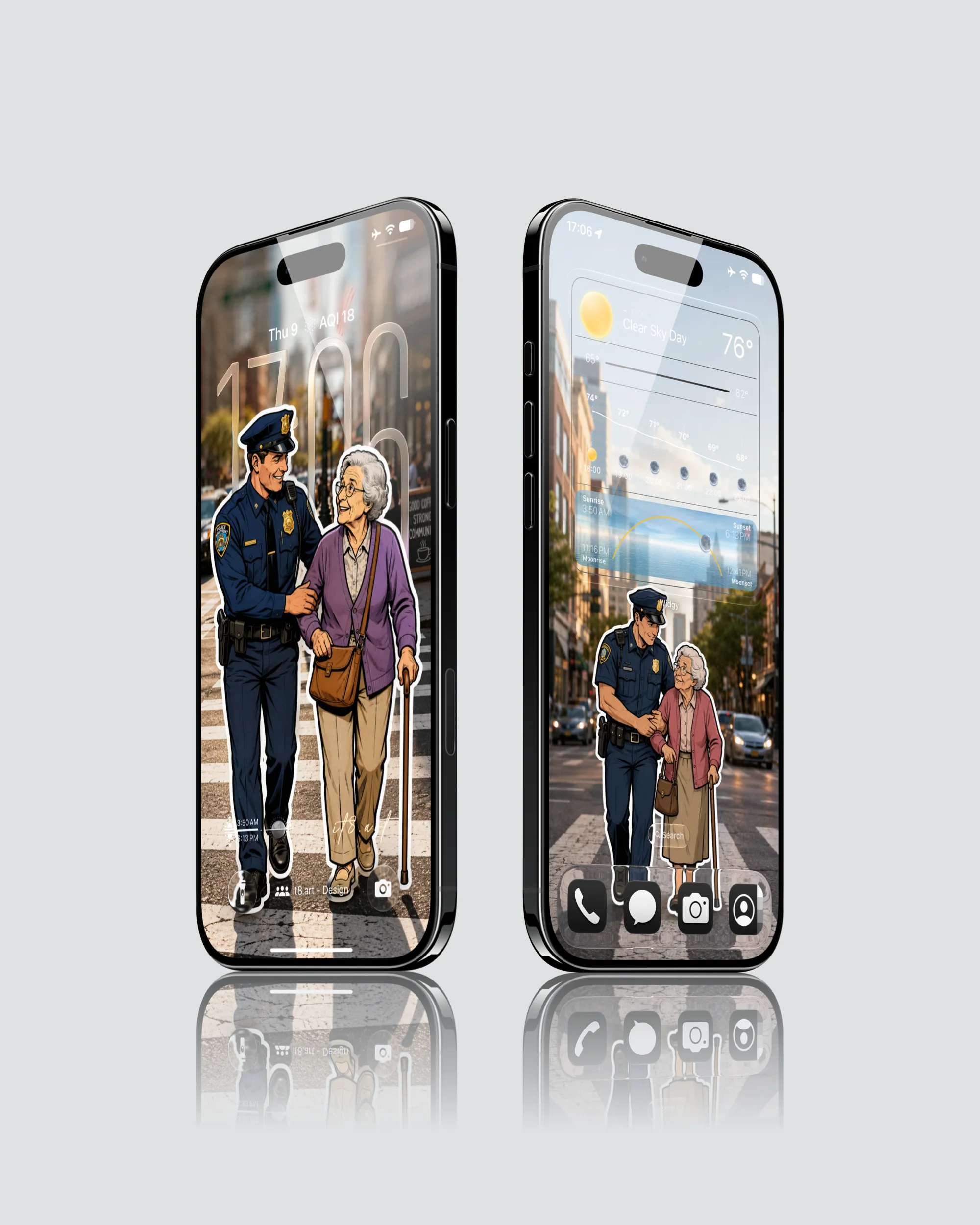 Cartoon Stickers vs Real World- Heroic 4K iPhone Wallpapers pack - Image 3