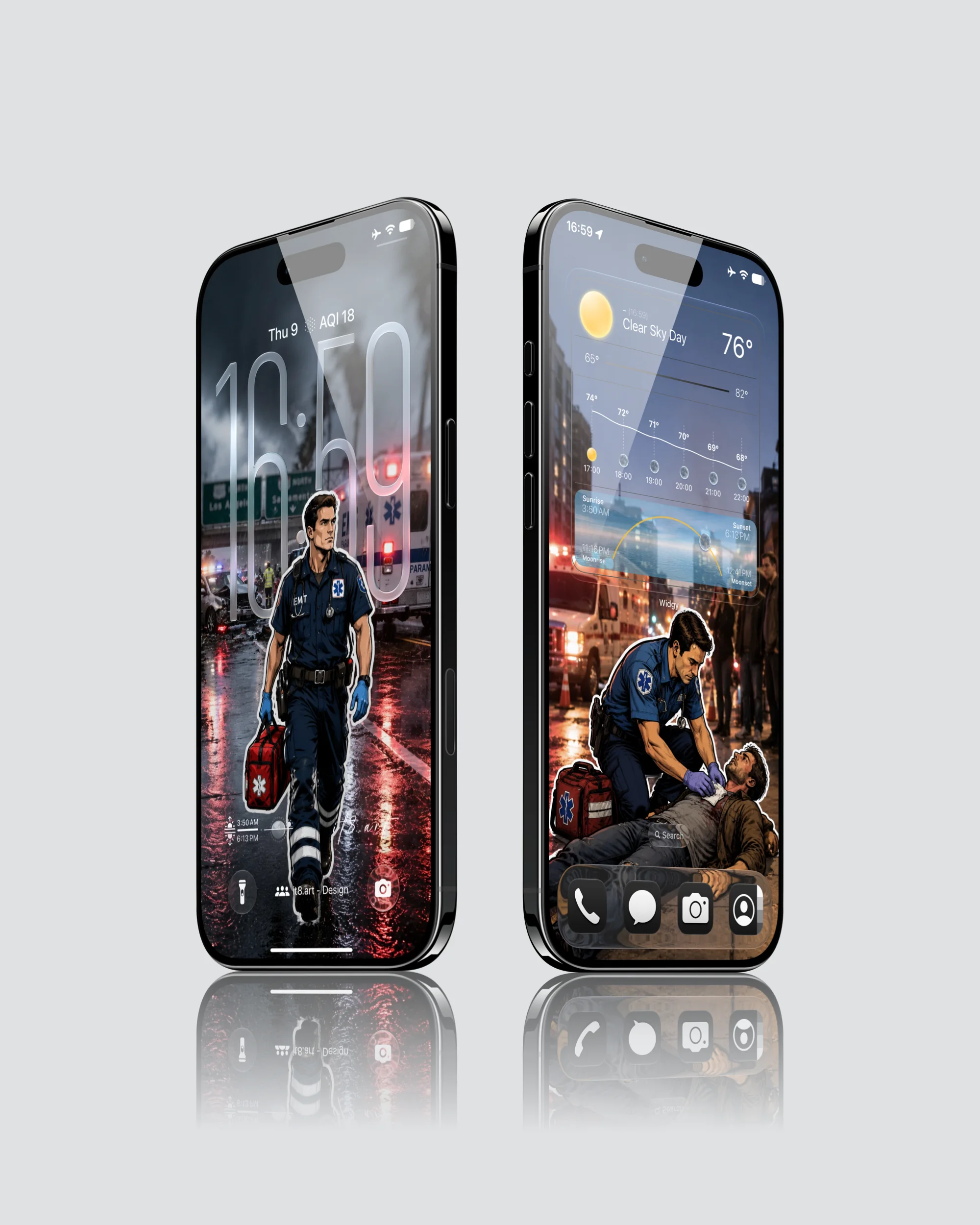 Cartoon Stickers vs Real World- Heroic 4K iPhone Wallpapers pack - Image 4