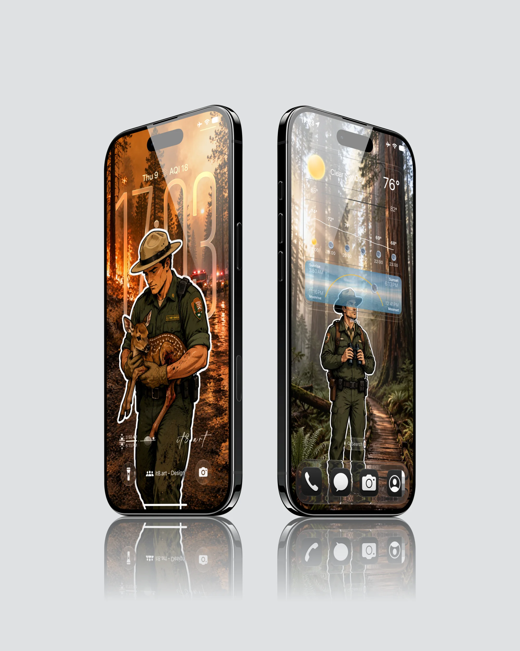 Cartoon Stickers vs Real World- Heroic 4K iPhone Wallpapers pack - Image 9