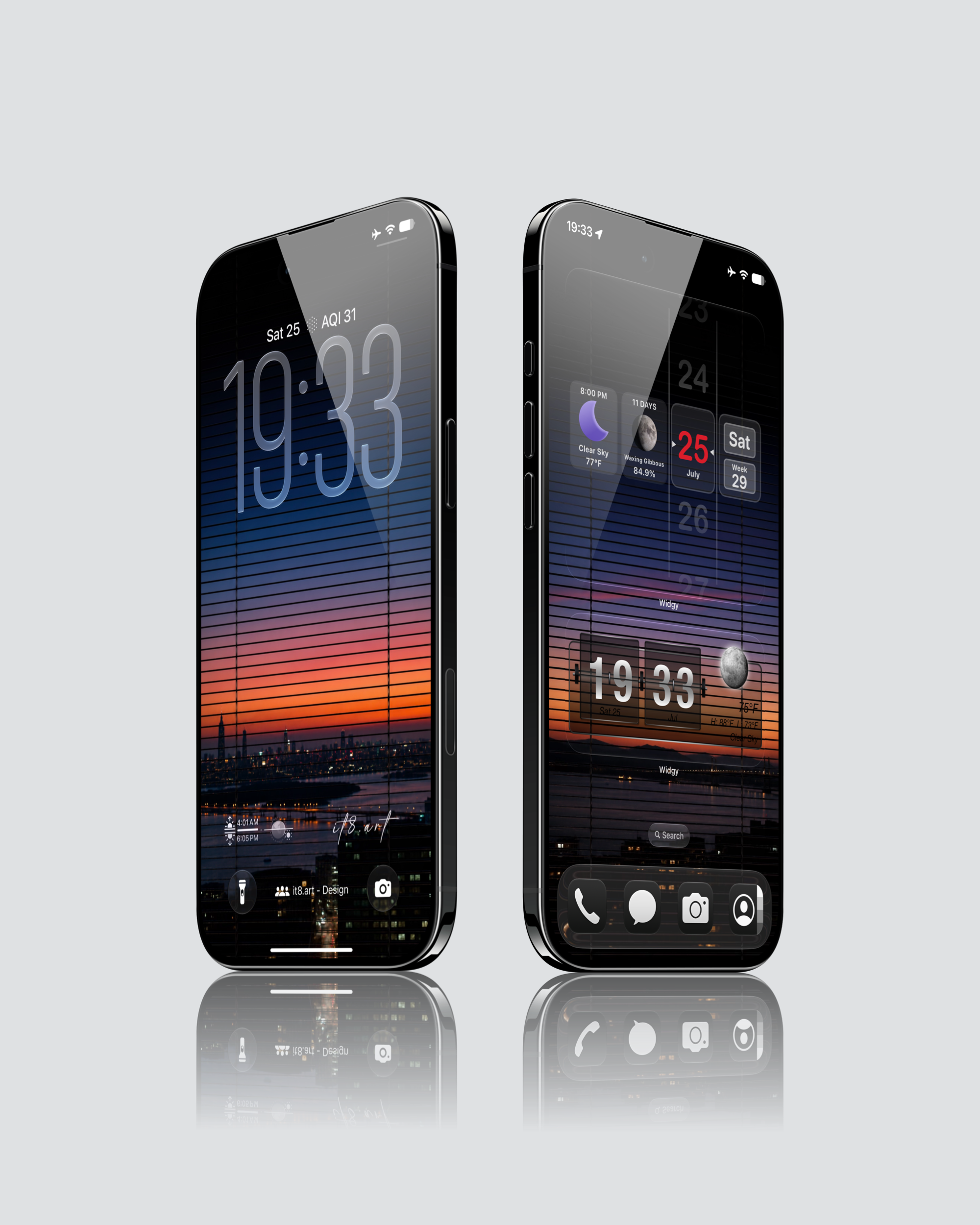 Neon Twilight Skyline Wallpaper