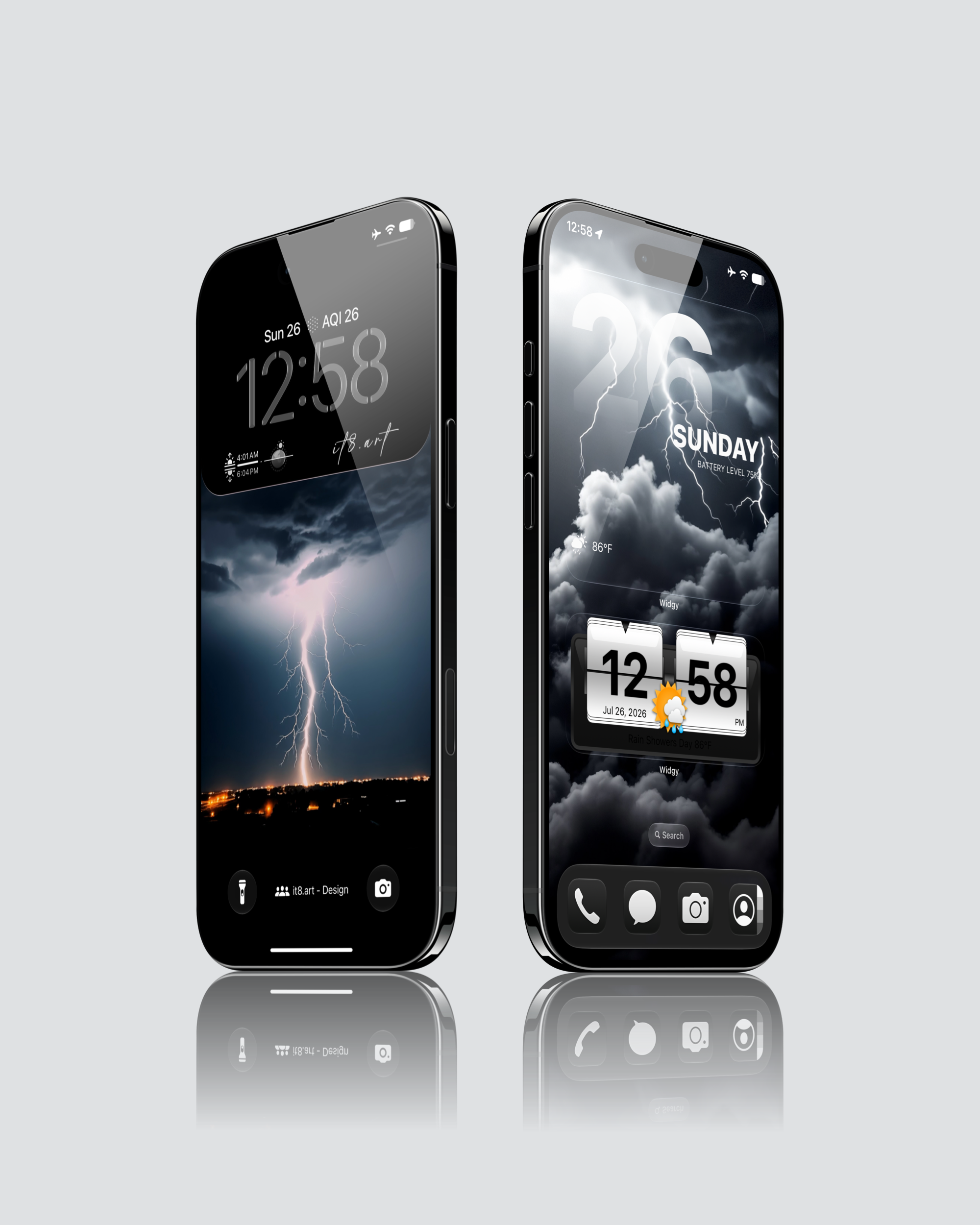 Dark Cloud Lightning Night iPhone Wallpaper