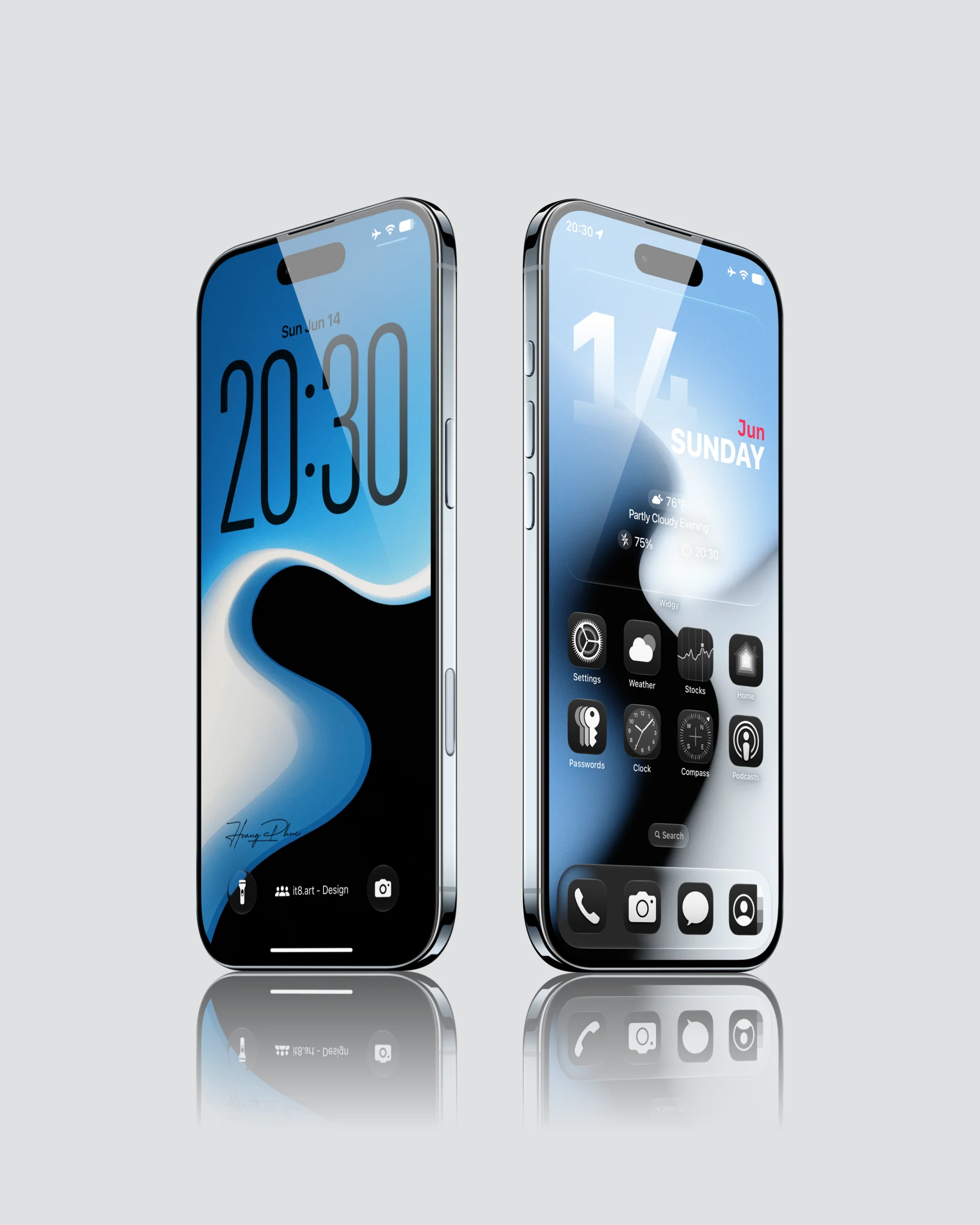 Teal Blue Abstract iPhone Wallpaper 4K Pack - Image 2