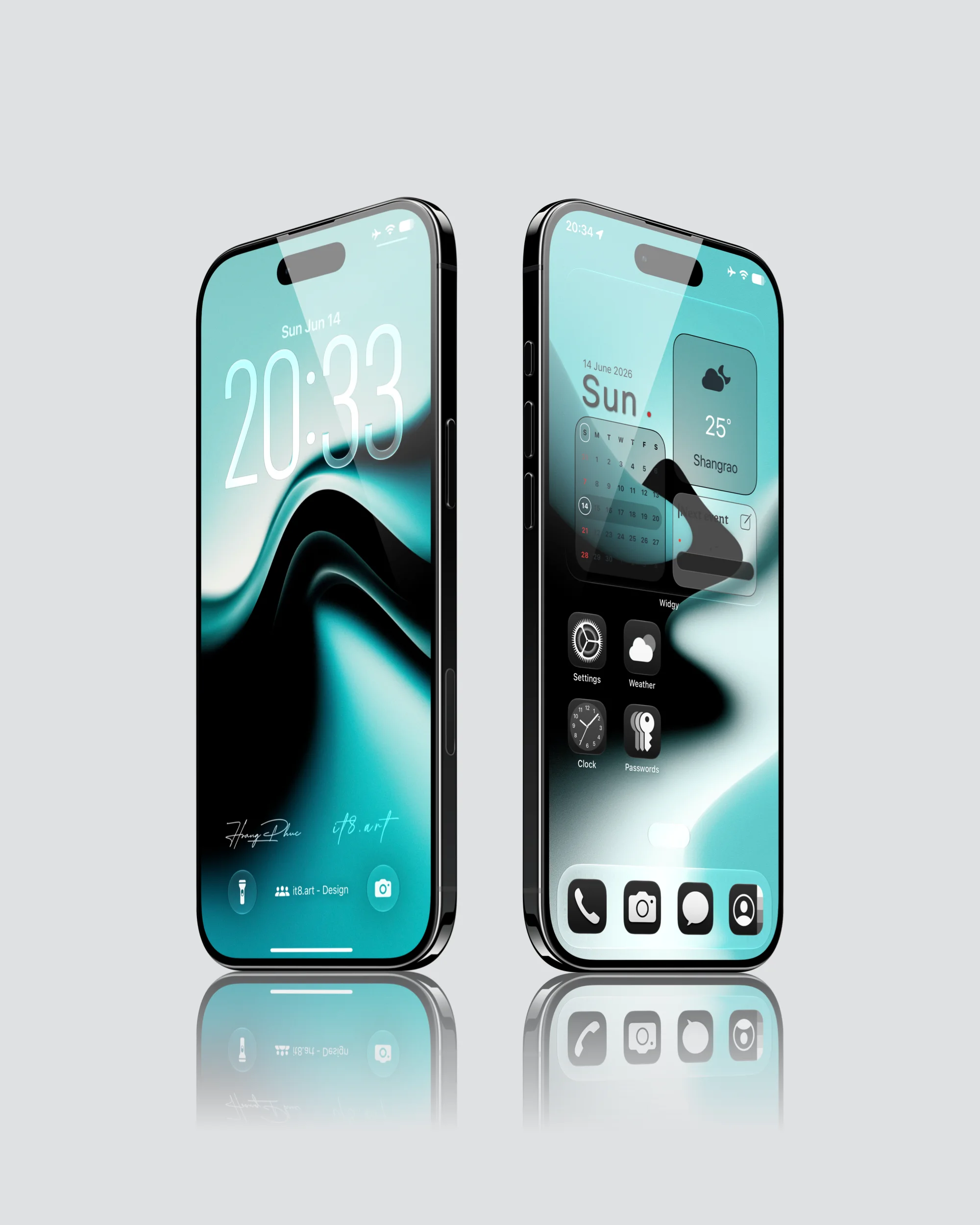 Teal Blue Abstract iPhone Wallpaper 4K Pack - Image 3