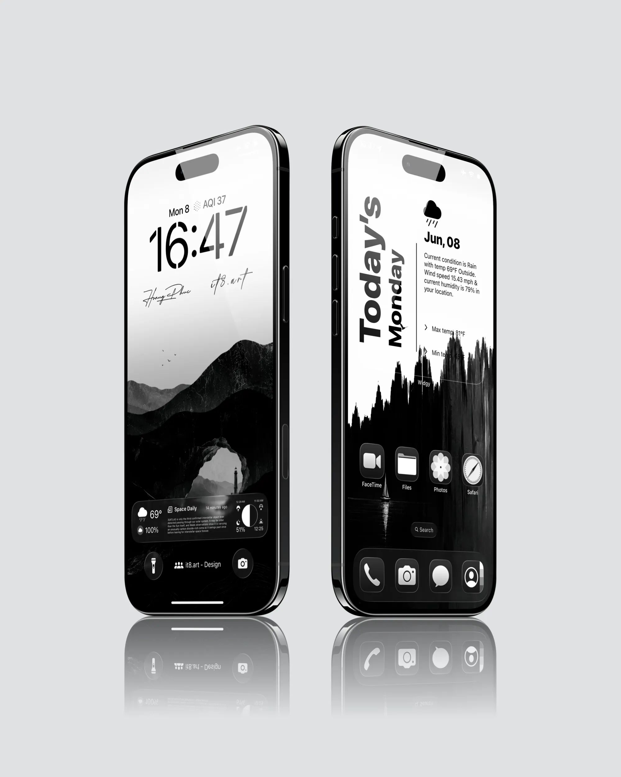 Black and White Landscape iPhone Wallpaper Pack