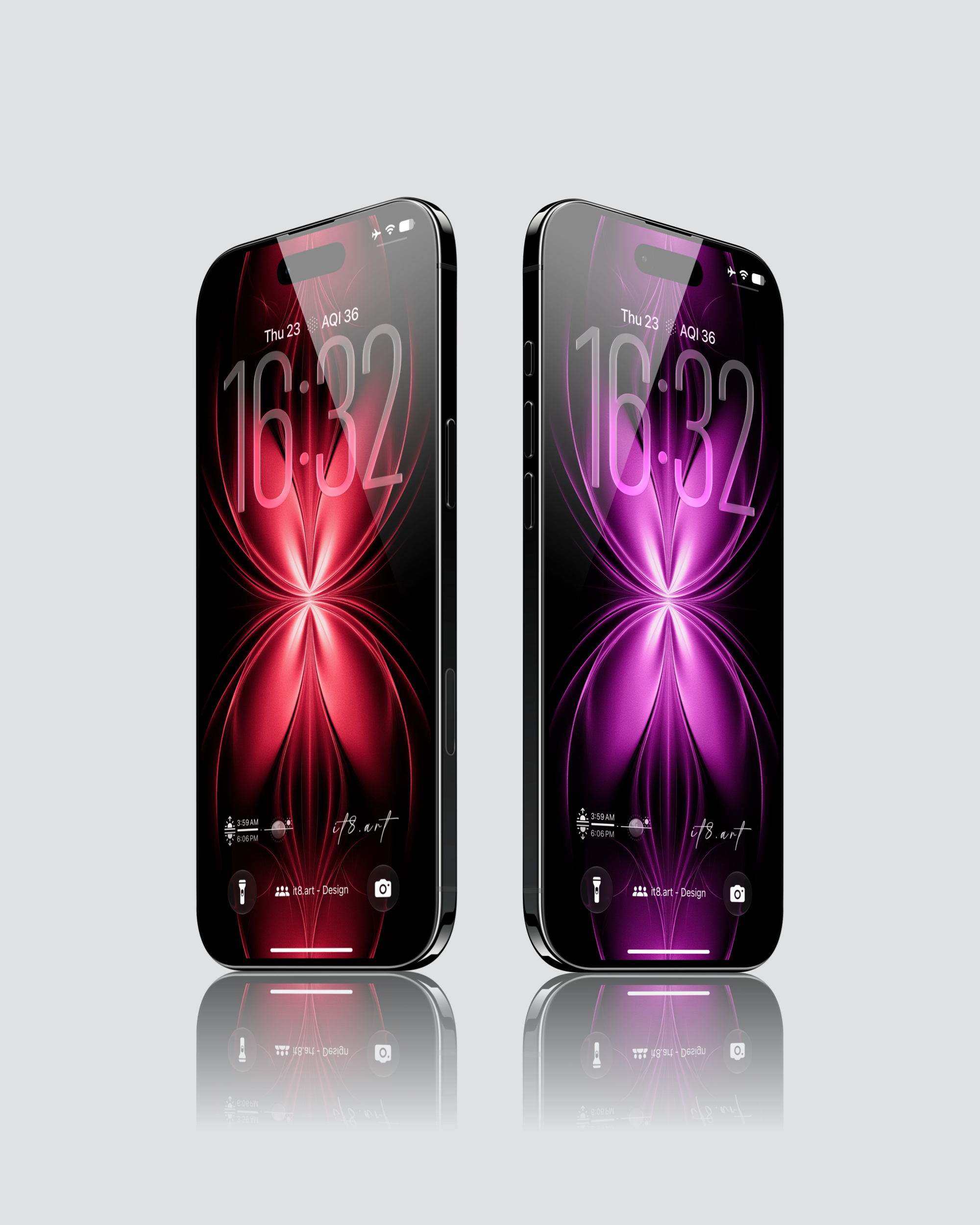 iPhone 4K Lock Screen Wallpaper Deep Red Violet Abstract Design