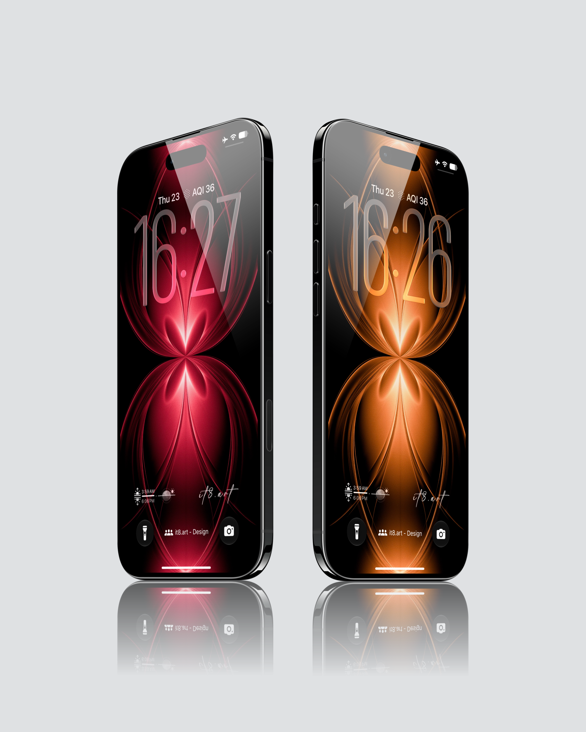 iPhone 4K Lock Screen Wallpaper Red Orange Fire Glow Abstract Design