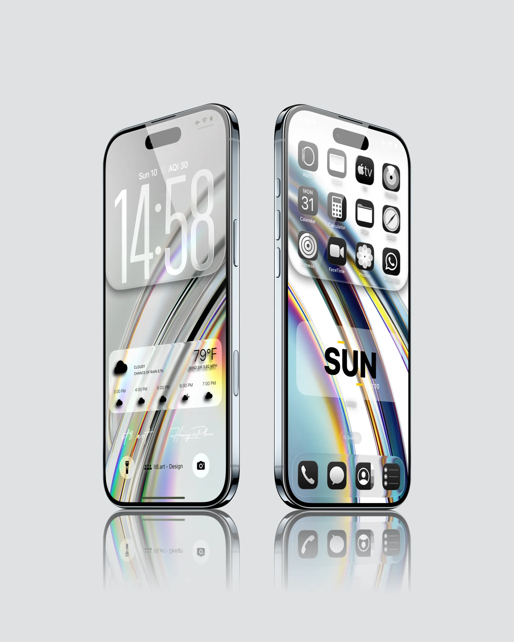 Liquid Glass Minimal iPhone Wallpaper Pack