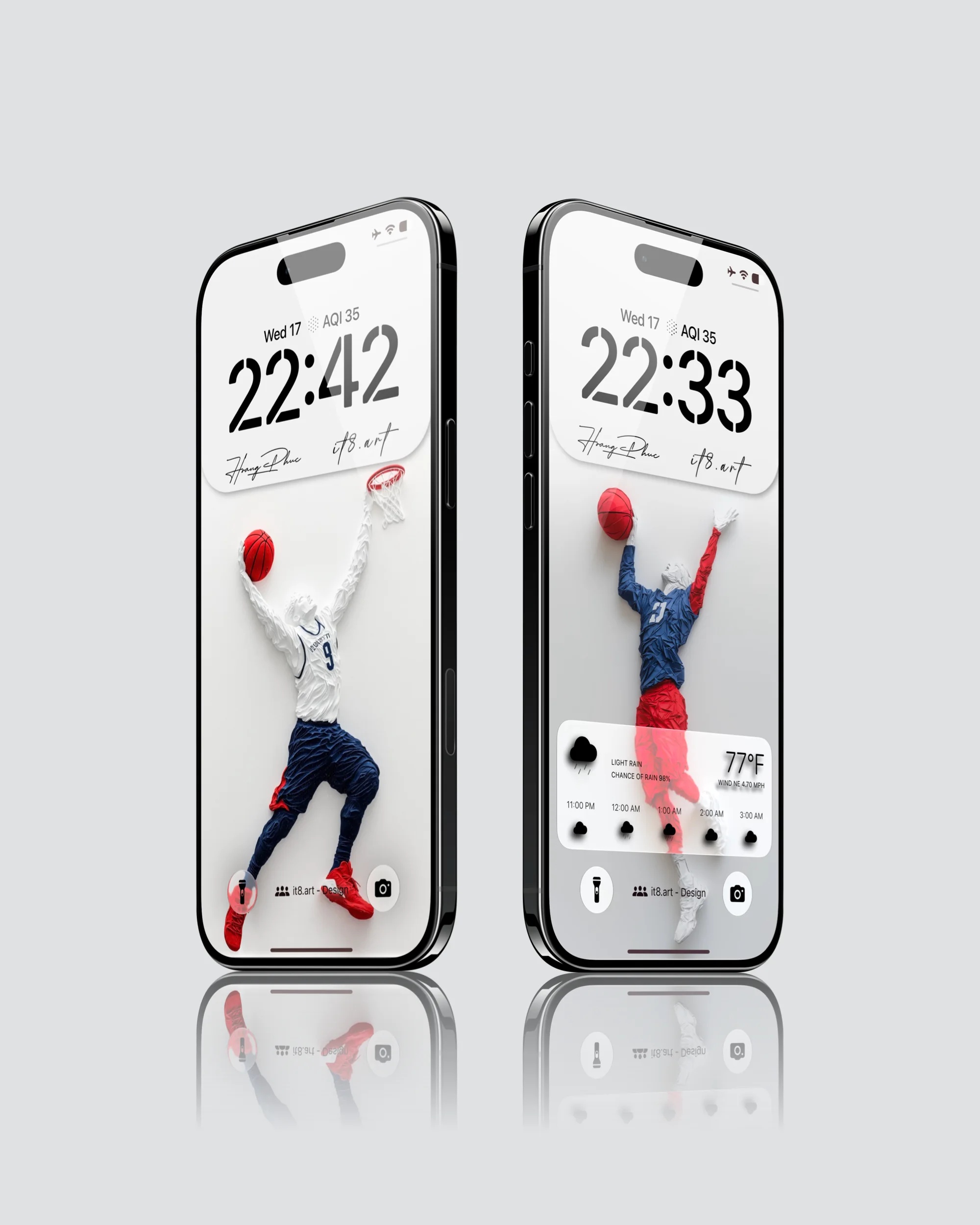 Minimalist Basketball iPhone Wallpaper Pack