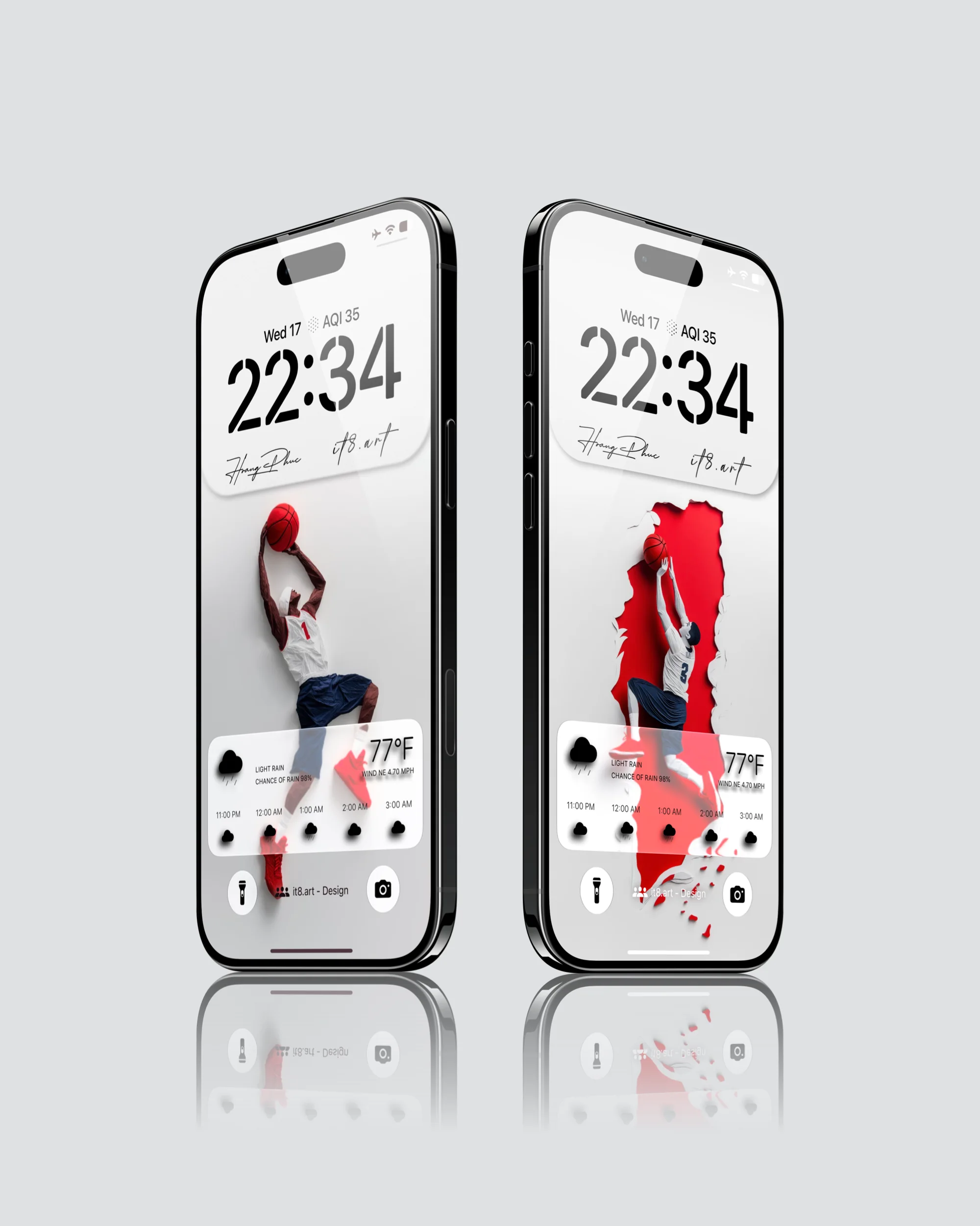 Minimalist Basketball iPhone Wallpaper Pack - Image 3