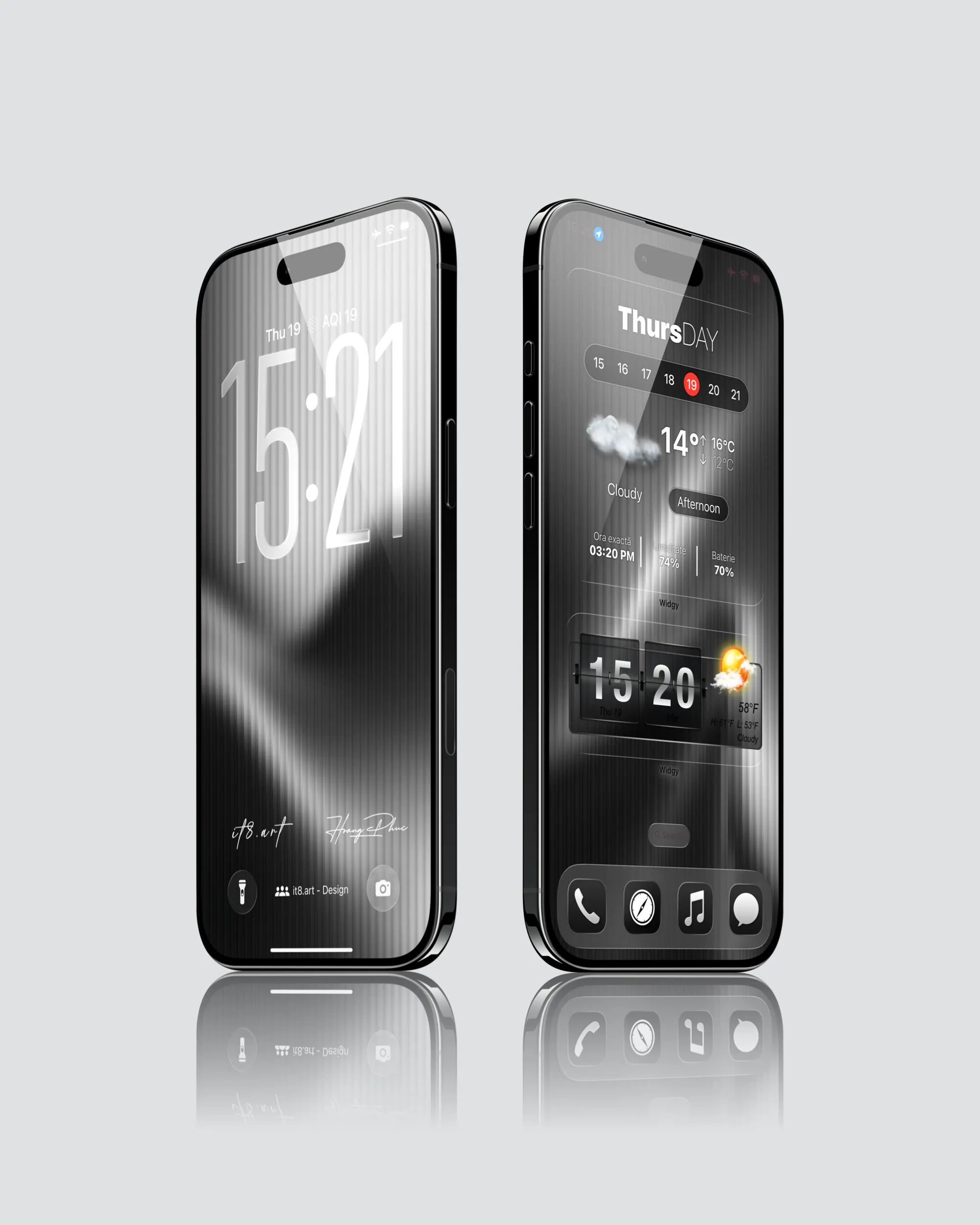 Black and White Gradient Lines Wallpaper Pack - Image 2