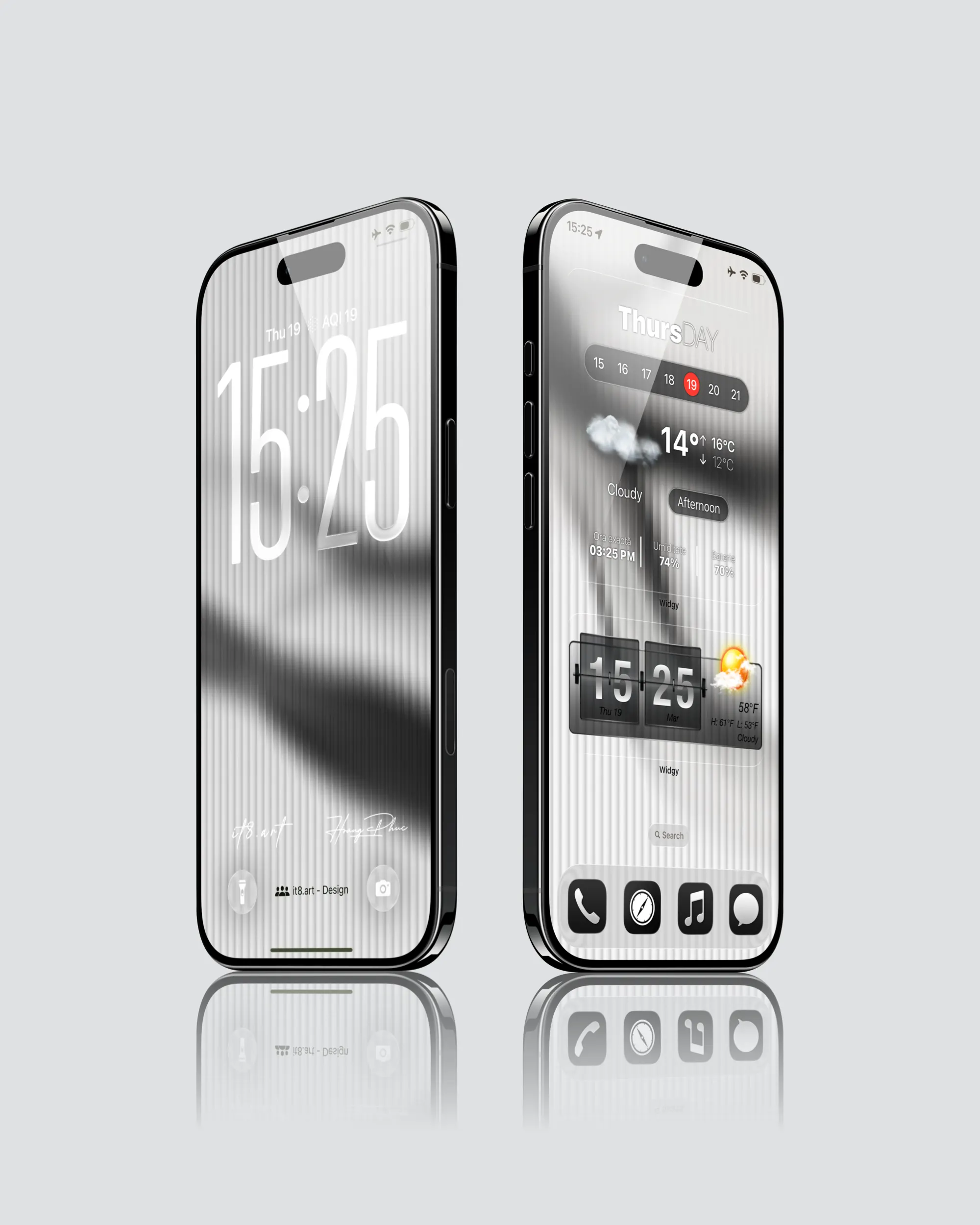 Black and White Gradient Lines Wallpaper Pack - Image 3