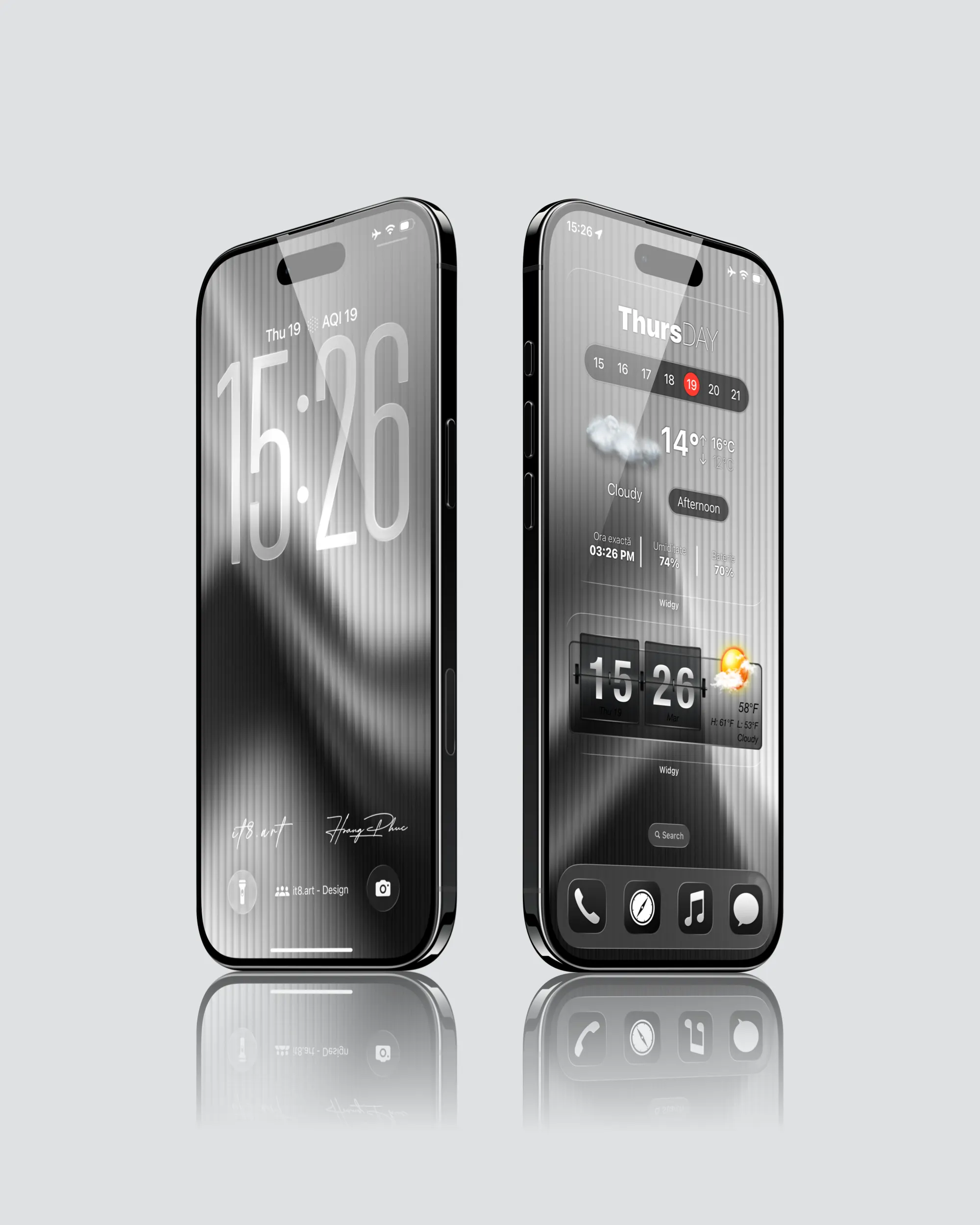 Black and White Gradient Lines Wallpaper Pack - Image 4