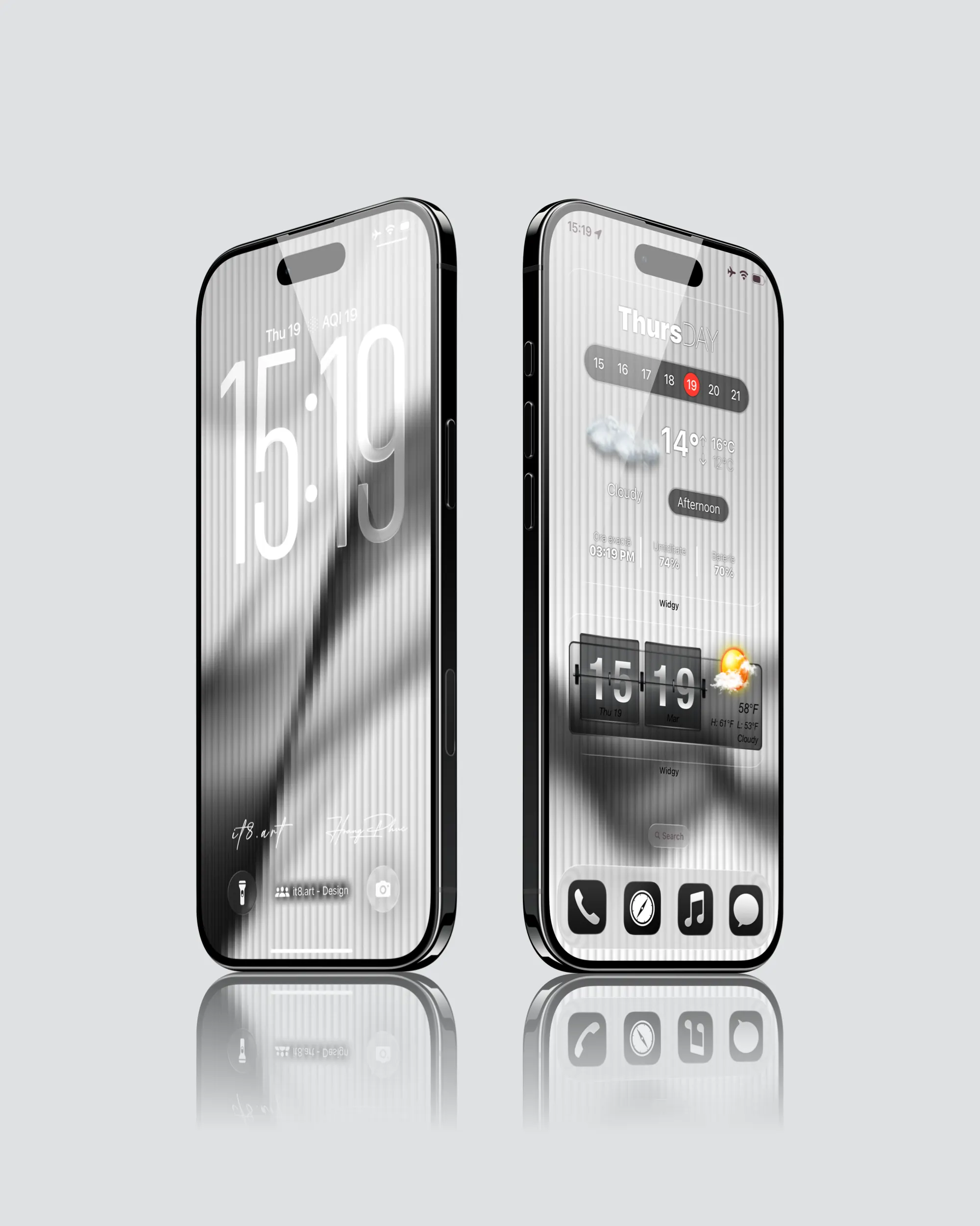Black and White Gradient Lines Wallpaper Pack - Image 5