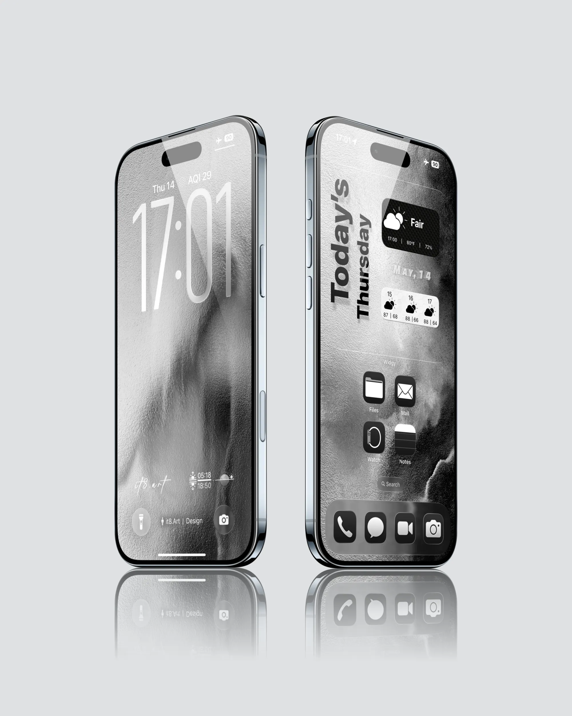 Gray Stone iPhone Wallpaper and Widget Pack