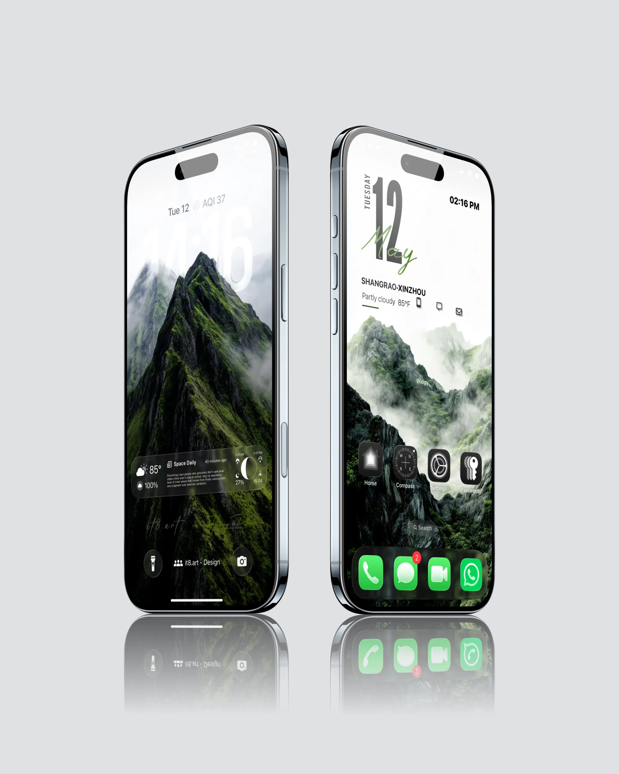 Misty Mountain Emerald Peaks Wallpaper Pack