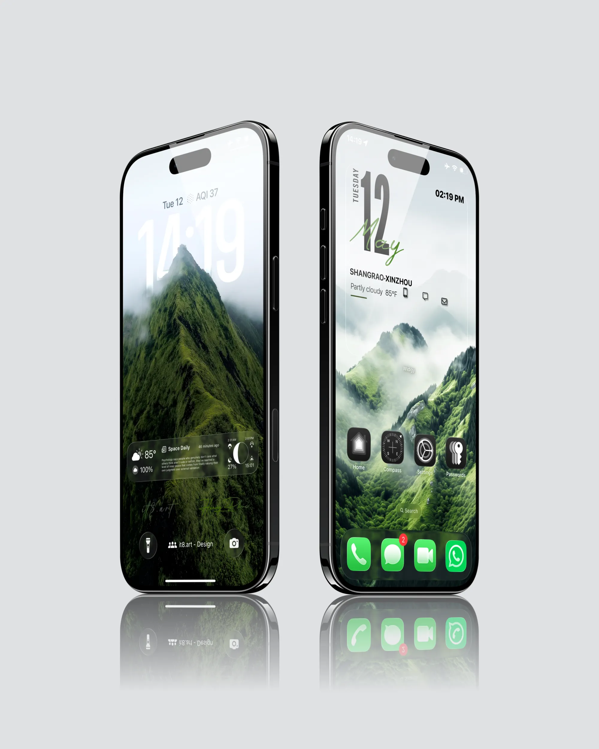 Misty Mountain Emerald Peaks Wallpaper Pack - Image 2