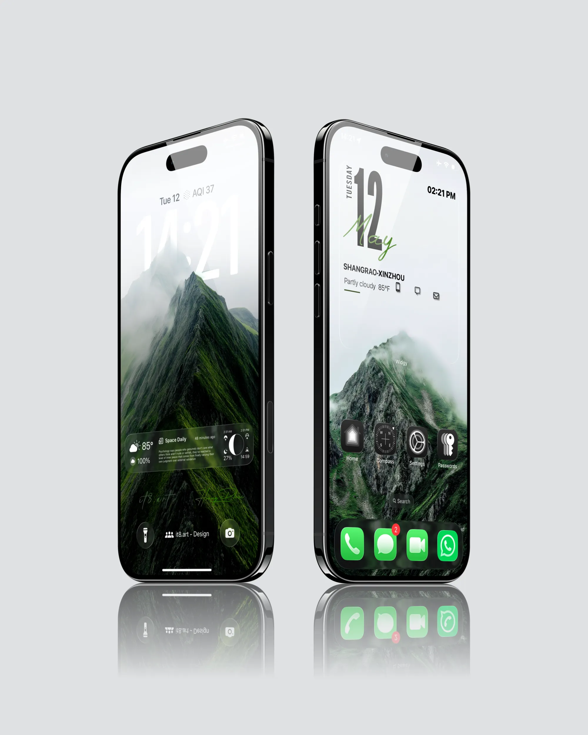 Misty Mountain Emerald Peaks Wallpaper Pack - Image 3