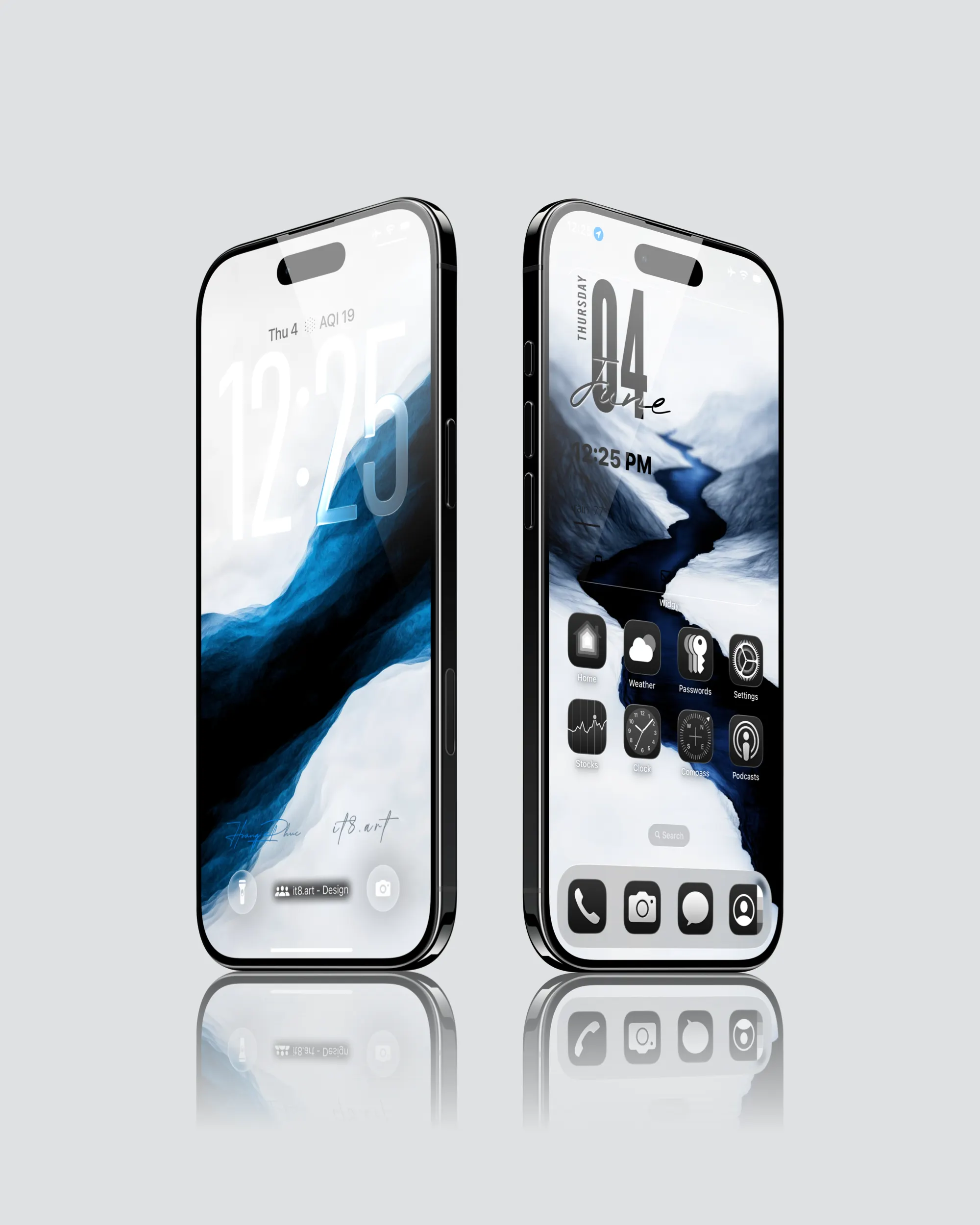 Blue and White iPhone Wallpaper 4K Pack - Image 2