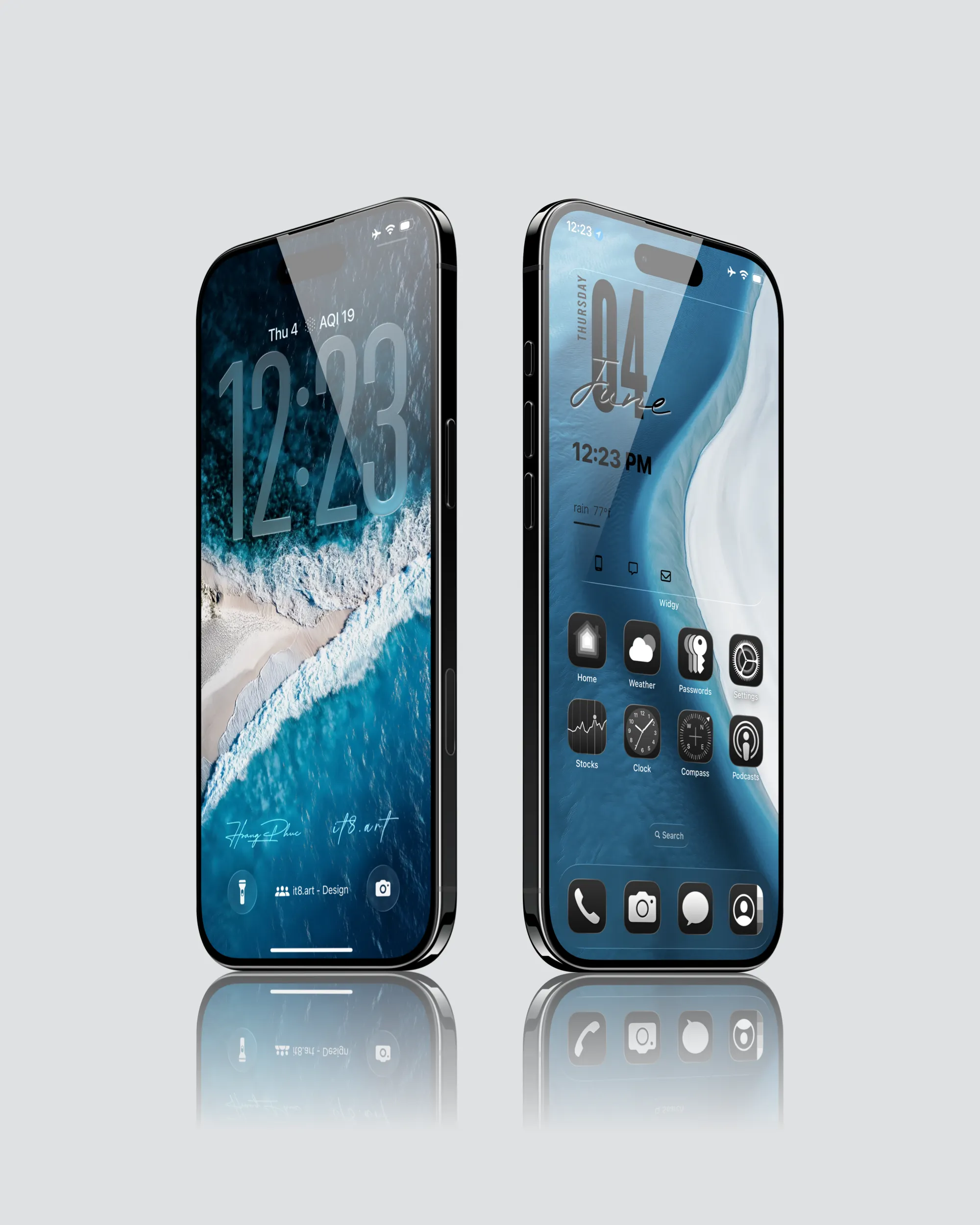 Blue and White iPhone Wallpaper 4K Pack - Image 3