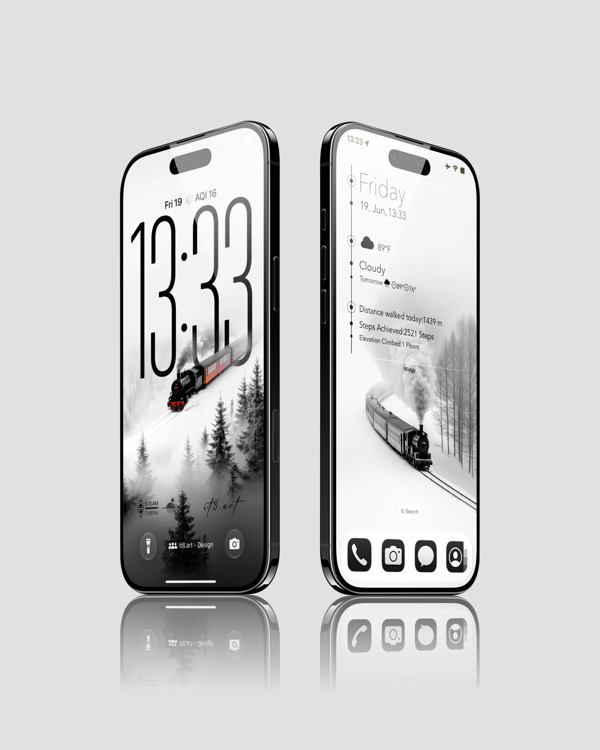 Steam Train Winter iPhone Wallpaper Pack - Image 2