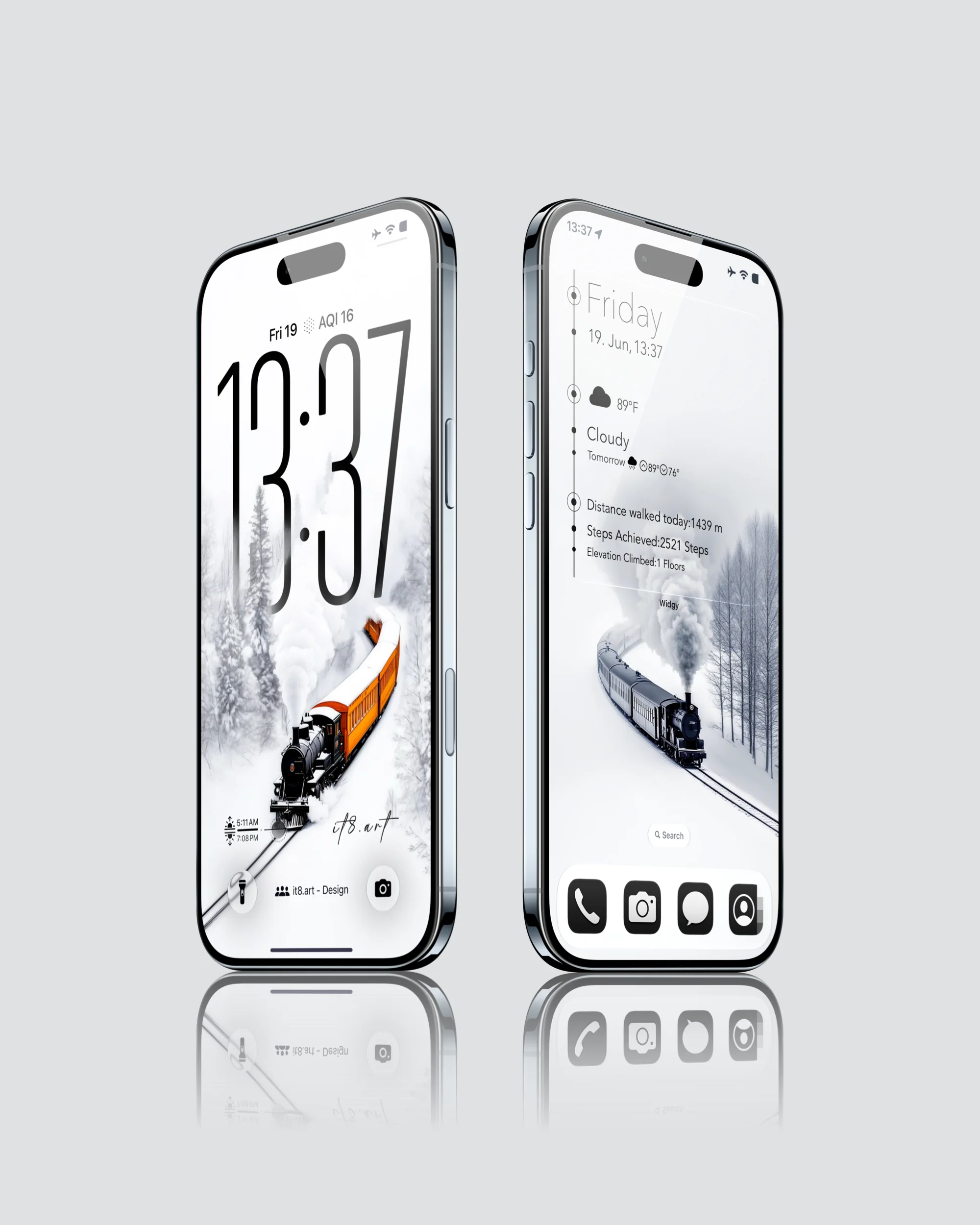 Steam Train Winter iPhone Wallpaper Pack - Image 3