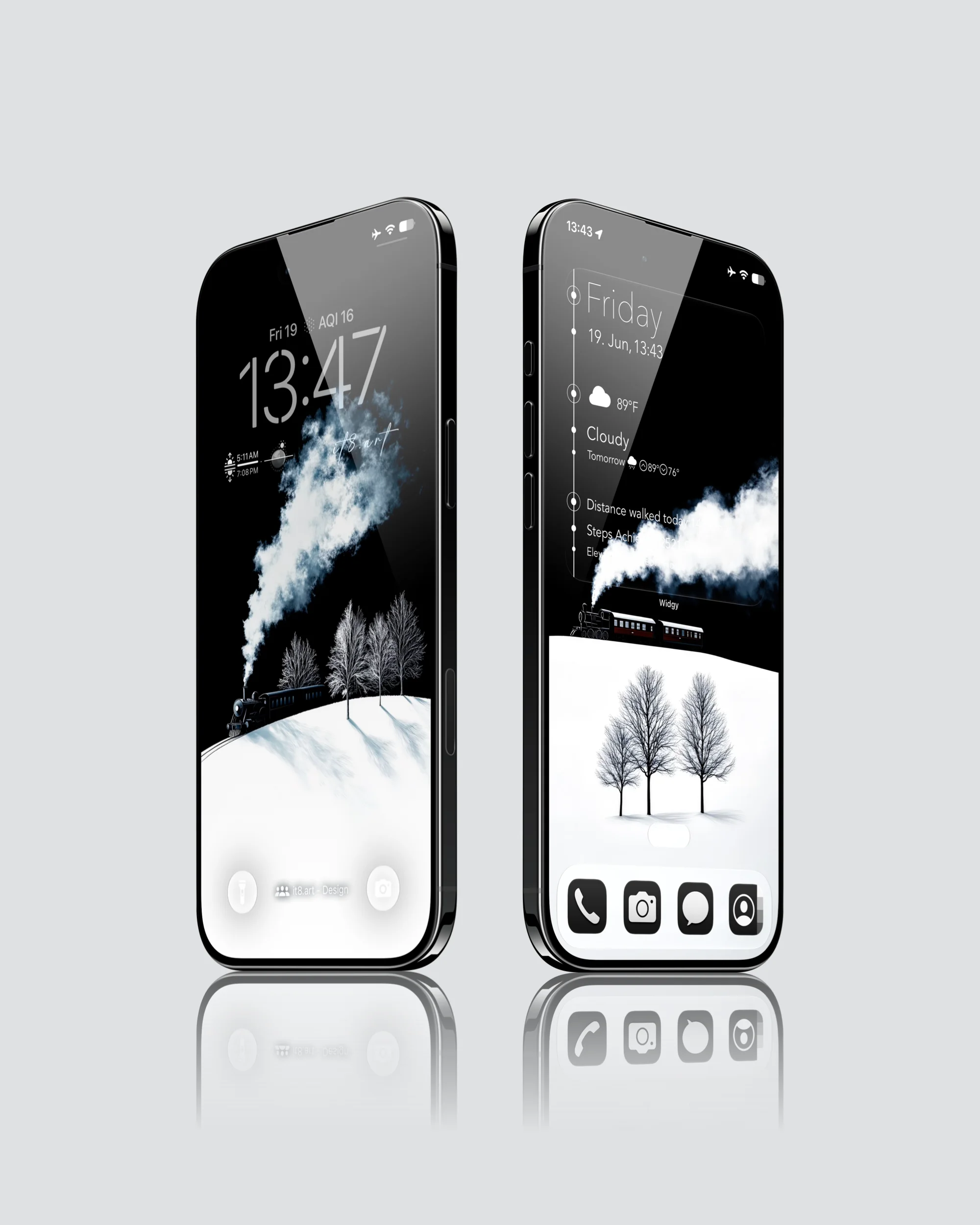 Steam Train Winter iPhone Wallpaper Pack - Image 5