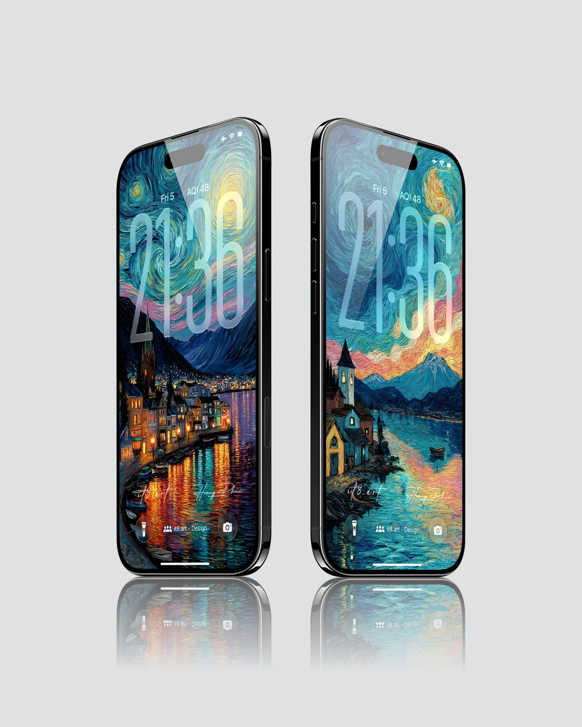 Van Gogh Starry Night iPhone Wallpaper Pack - Image 2