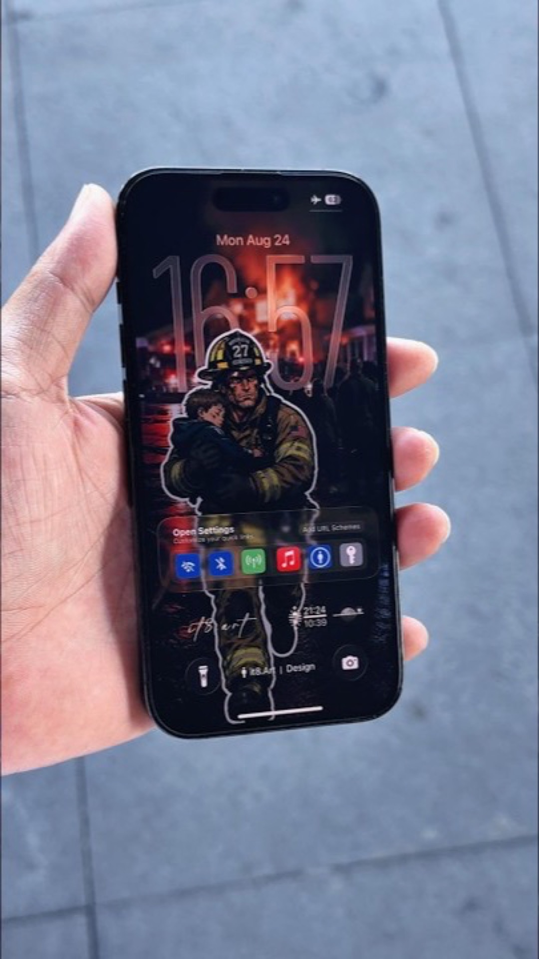 Heroic Cartoon iPhone Wallpaper Setup Preview
